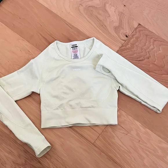 GYMSHARK flex sport long sleeved crop top NWOT - Picture 7 of 8